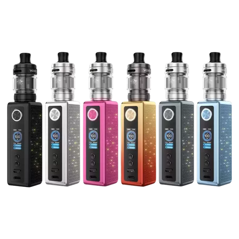 Kit Vinci Spark 100 Voopoo 100W accu 18650 panneau LED clearomiseur UForce-X Nano 4.5ml