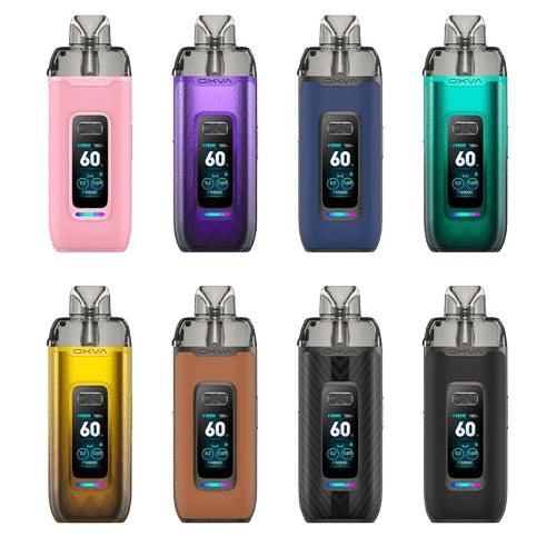 Kit VPrime OXVA 60W pod compact alliage zinc batterie 2600mAh cartouche 5ml écran couleur 3D