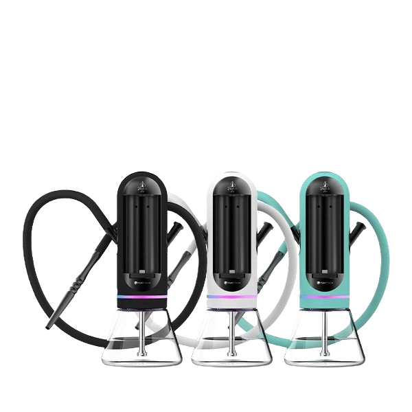 Ultimate Hookah Dock Fumytech chicha électronique salon vase verre borosilicate 831ml LED tuyau silicone