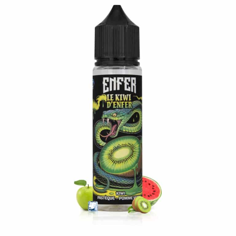 E-liquide Kiwi d'Enfer 50ml Vape 47 kiwi pastèque pomme verte frais 50/50