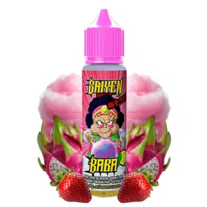 Baba 50ml Saiyen Vapors fraise fruit du dragon barbe à papa